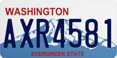 WA license plate AXR4581