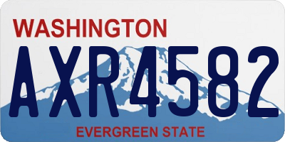 WA license plate AXR4582