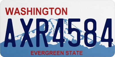 WA license plate AXR4584