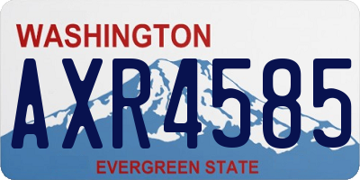 WA license plate AXR4585