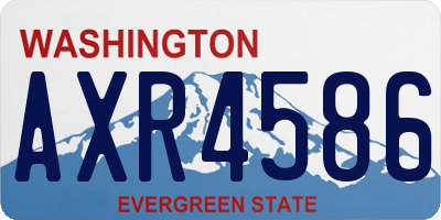 WA license plate AXR4586