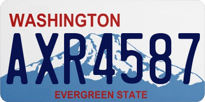 WA license plate AXR4587