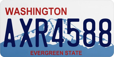 WA license plate AXR4588