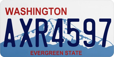 WA license plate AXR4597