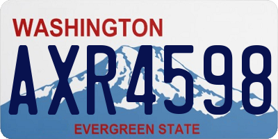 WA license plate AXR4598