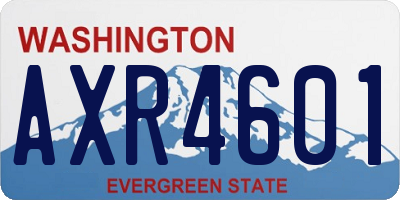 WA license plate AXR4601
