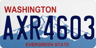 WA license plate AXR4603