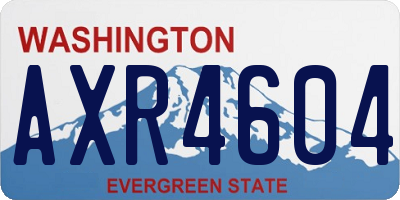 WA license plate AXR4604