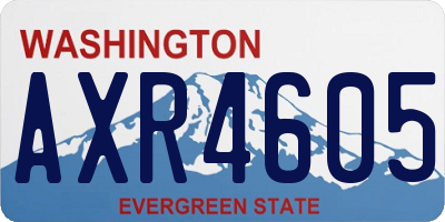 WA license plate AXR4605