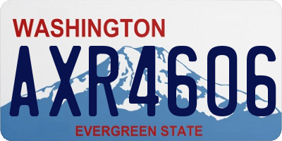 WA license plate AXR4606