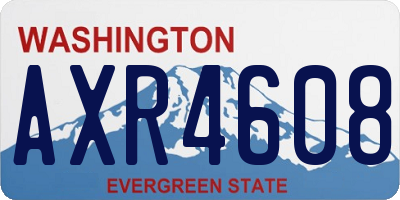 WA license plate AXR4608