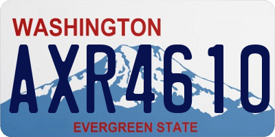 WA license plate AXR4610