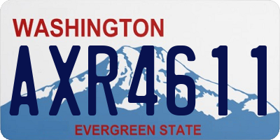 WA license plate AXR4611