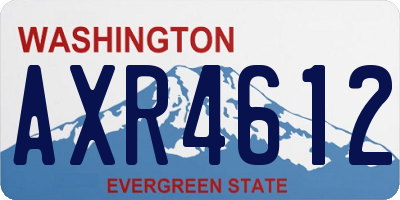 WA license plate AXR4612