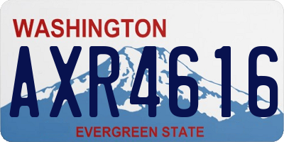 WA license plate AXR4616