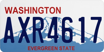 WA license plate AXR4617