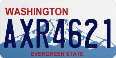 WA license plate AXR4621