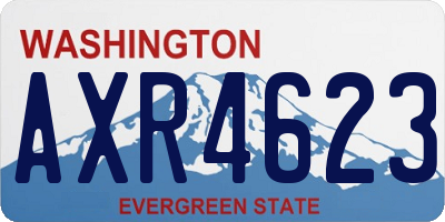 WA license plate AXR4623