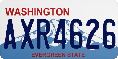 WA license plate AXR4626