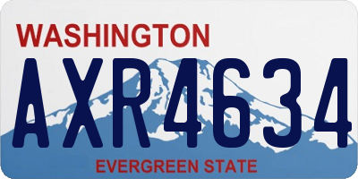 WA license plate AXR4634