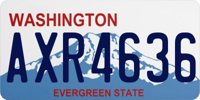 WA license plate AXR4636
