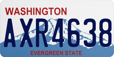 WA license plate AXR4638