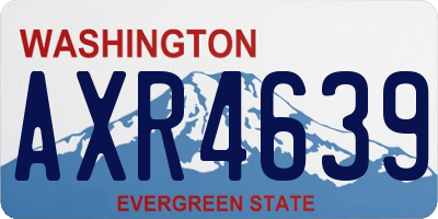 WA license plate AXR4639