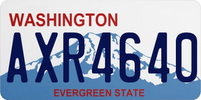 WA license plate AXR4640