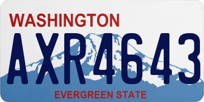 WA license plate AXR4643
