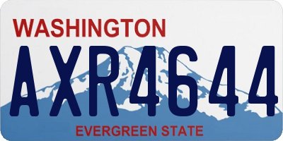 WA license plate AXR4644