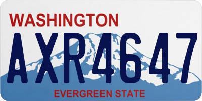 WA license plate AXR4647