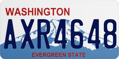 WA license plate AXR4648