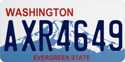 WA license plate AXR4649