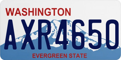 WA license plate AXR4650