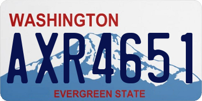 WA license plate AXR4651