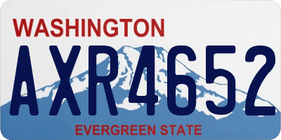 WA license plate AXR4652