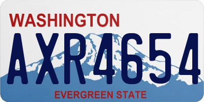 WA license plate AXR4654