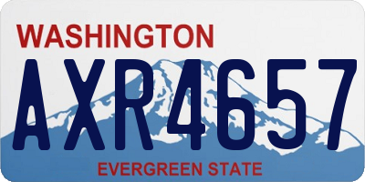 WA license plate AXR4657