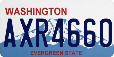 WA license plate AXR4660