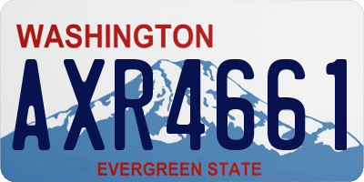 WA license plate AXR4661