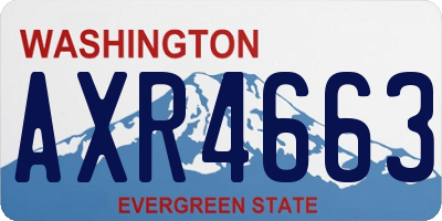 WA license plate AXR4663