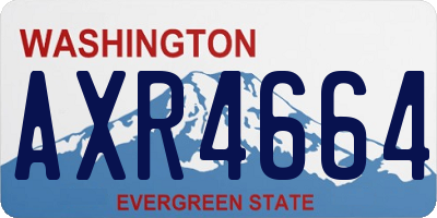 WA license plate AXR4664