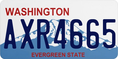 WA license plate AXR4665