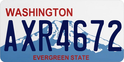WA license plate AXR4672
