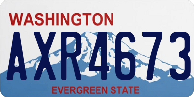 WA license plate AXR4673
