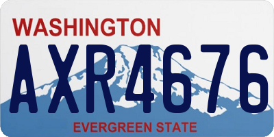 WA license plate AXR4676