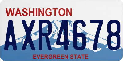 WA license plate AXR4678