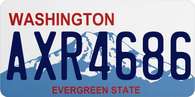 WA license plate AXR4686