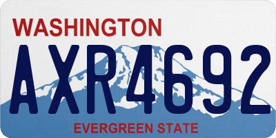 WA license plate AXR4692