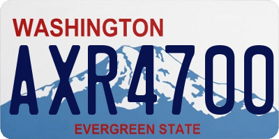 WA license plate AXR4700
